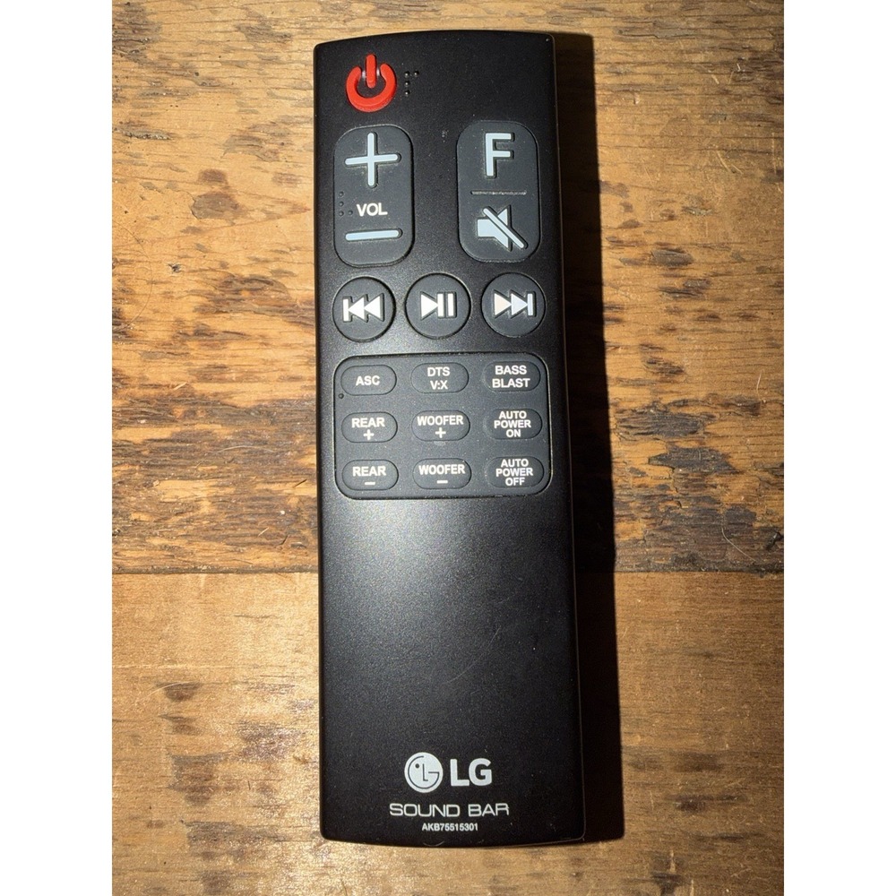 LG AKB75515301 Sound Bar Remote Control - Black Used